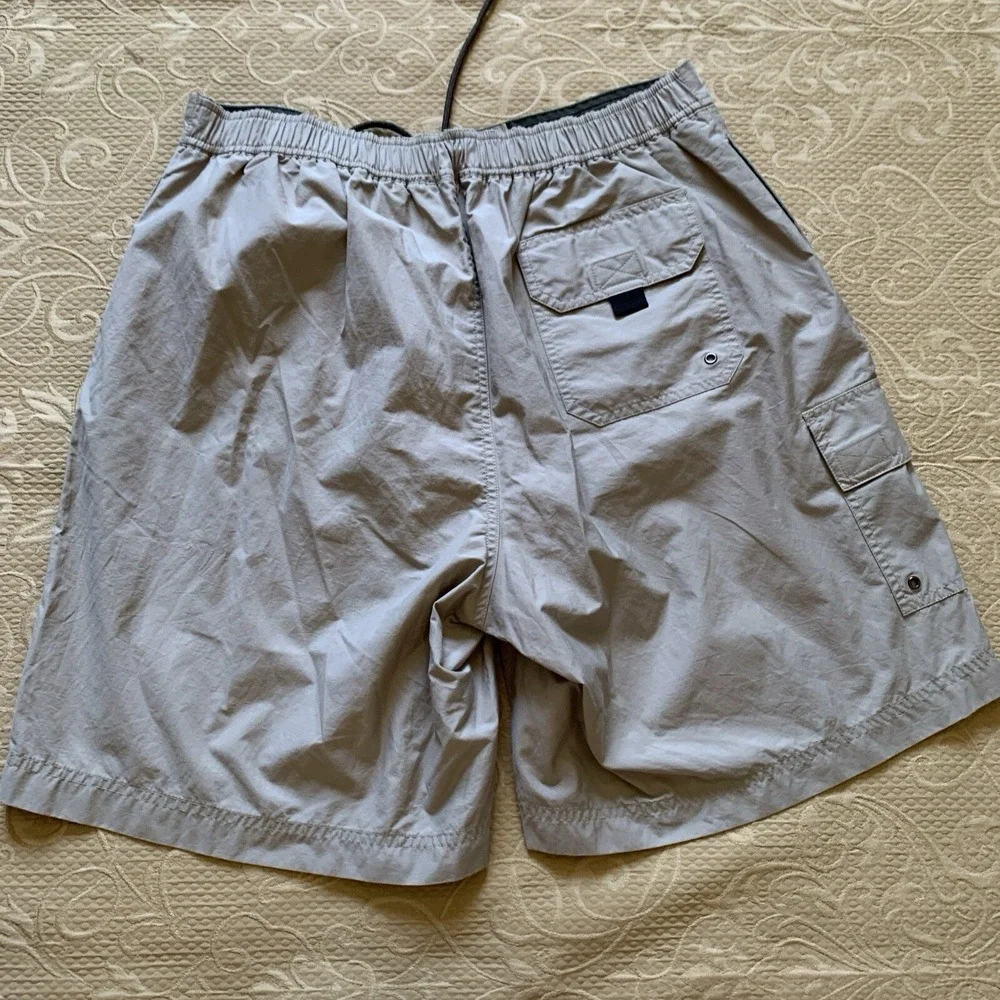 Vintage Men's Polo Sport Ralph Lauren Beige Swimming Trunks Lined Shorts Size XL